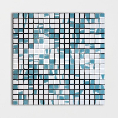 Sky Glossy Geo Colore Look Ceramic Mosaic 12x12