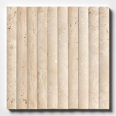 Ivory Unfilled Ion Marble Mosaic 12x12