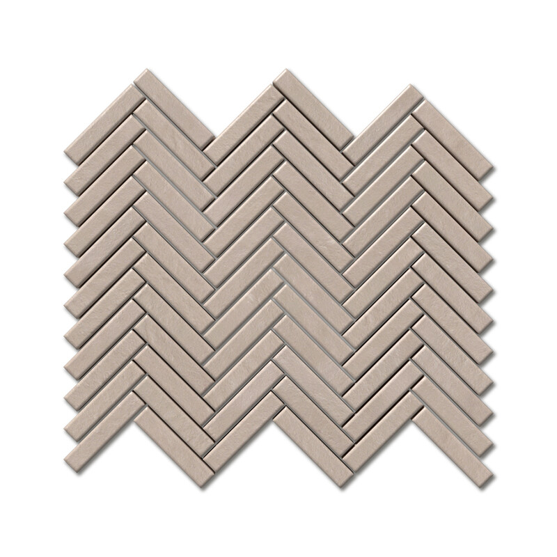 Dunes Matte Herringbone 5/8x3 Glazed Terracotta Mosaic 10 7/16x12 13/16