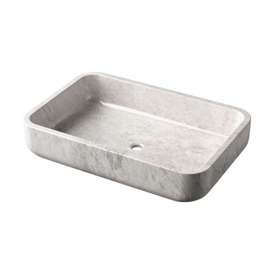 Silver Clouds Honed Oasis Marble Sink 18x22