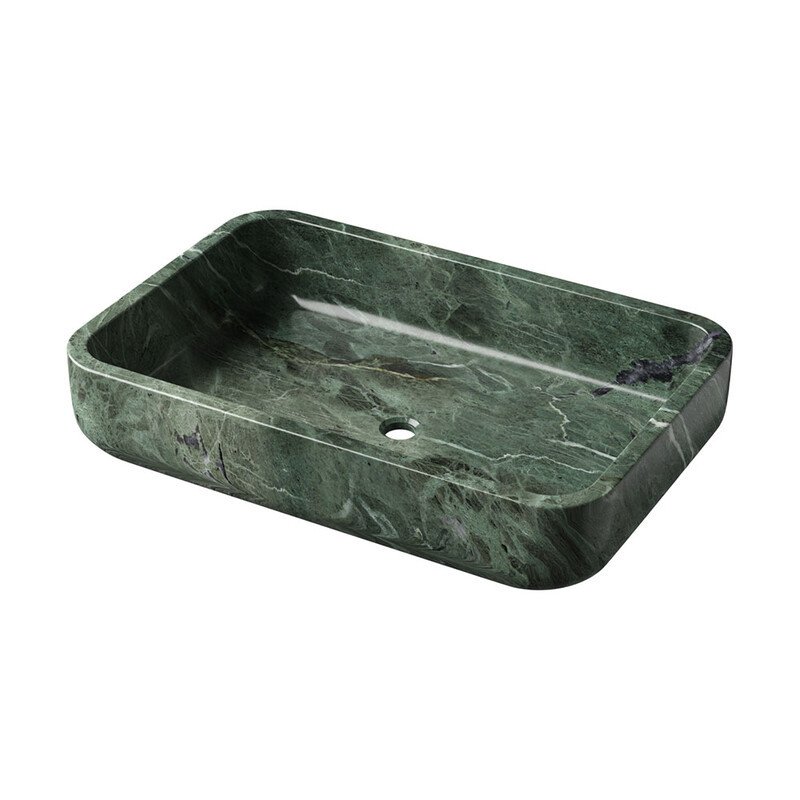 Verde Tia Honed Oasis Marble Sink 18x22