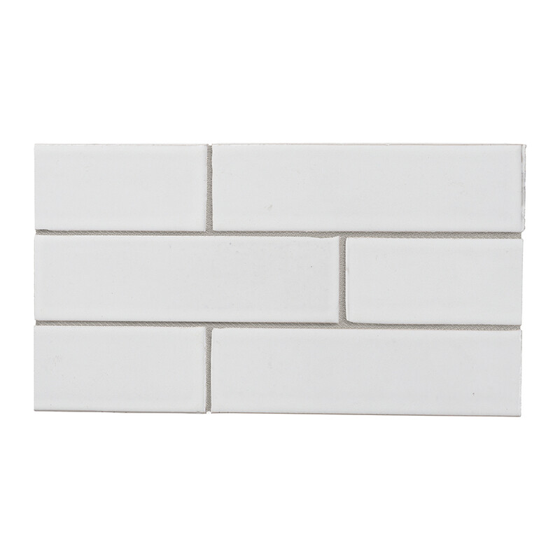Eggshell Glossy  Thin Brick Tile 2 1/8x7 1/2
