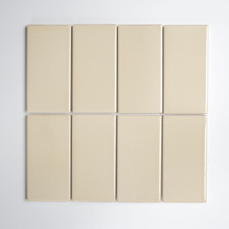 Buttercup Crackled Field Ceramic Tile 3x6