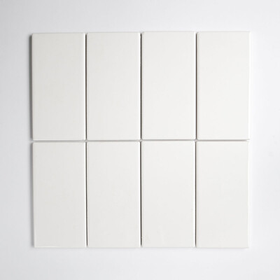 Tulum White Glossy Field Ceramic Tile 3x6
