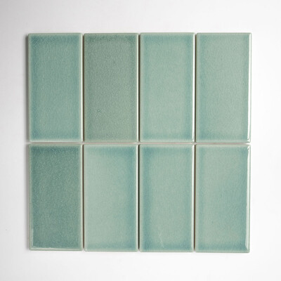 Aqua Marine Crackled Field Ceramic Tile 3x6