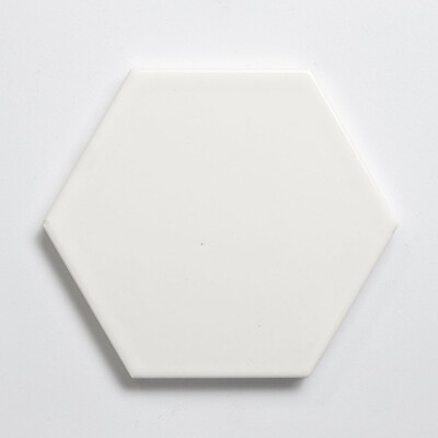 Royal White, Tulum White Glossy Hexagon 5 Ceramic Tile 5