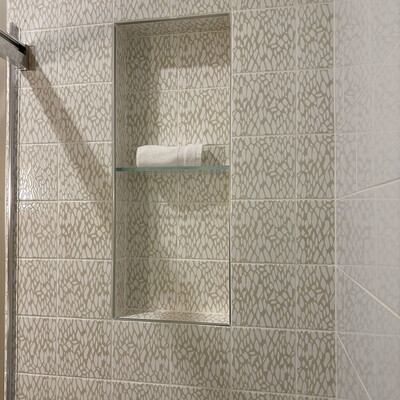 Neutral Weave Glossy Fishnet Galore Ceramic Tile 6×6 (TL80435)