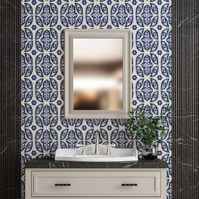 Damask Glossy  Ceramic Tile 8×8 (TL80814)