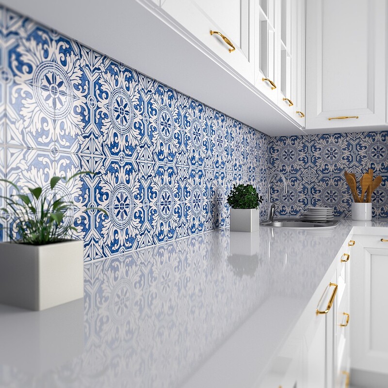 Hand-Painted Tile Ideas for Kitchen Backsplashes